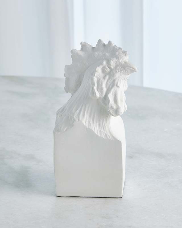 Rooster Head Sculpture